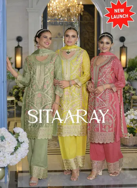 Sitaaray By Eba Chinon Embroidery Online Readymade Suits Online Wholesale